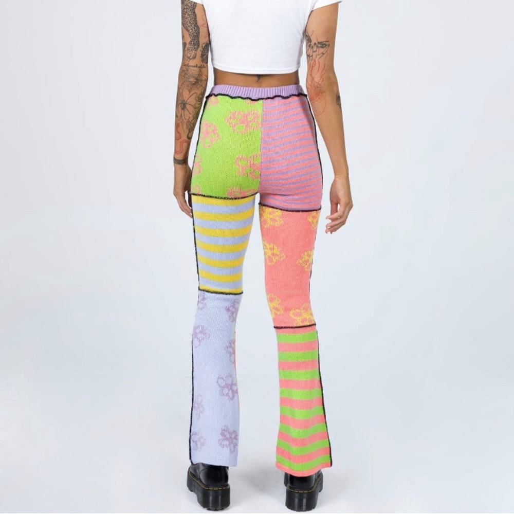 The Ragged Priest Multicolor Patchwork Flare Pants - Picture 8 of 8